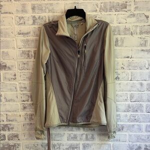 Adidas Stella McCartney Women’s Medium Full Zip Jacket Two Toned Gray Tan Gym